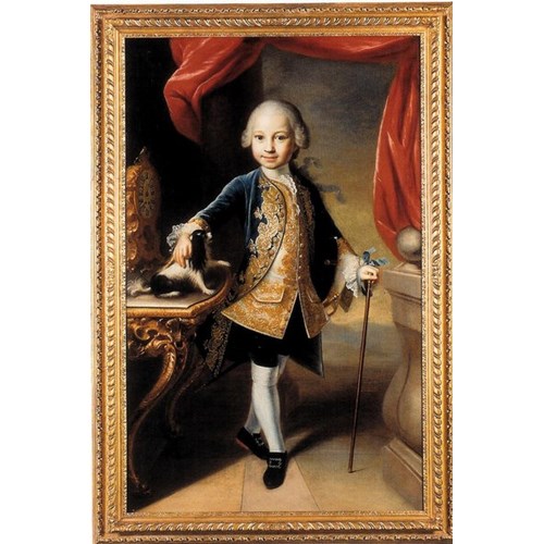 A Portrait Oil on Canvas of Max Conte de Paumgarten 1746